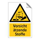 Vorsicht ätzende Stoffe