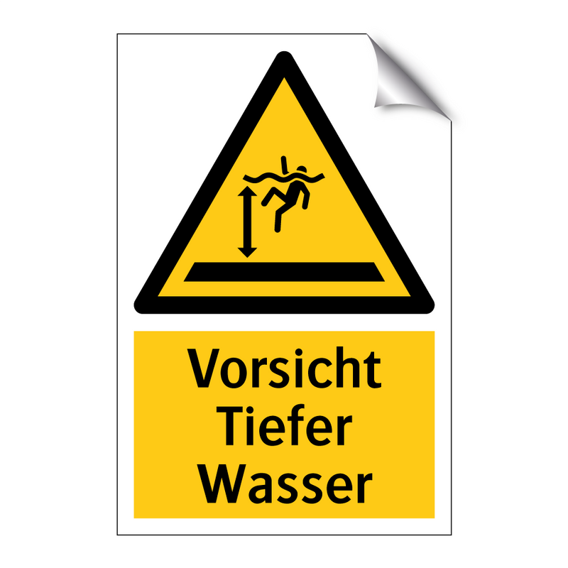 Vorsicht Tiefer Wasser