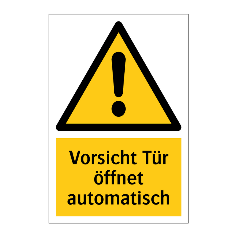 Vorsicht Tür öffnet automatisch