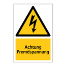 Achtung Fremdspannung