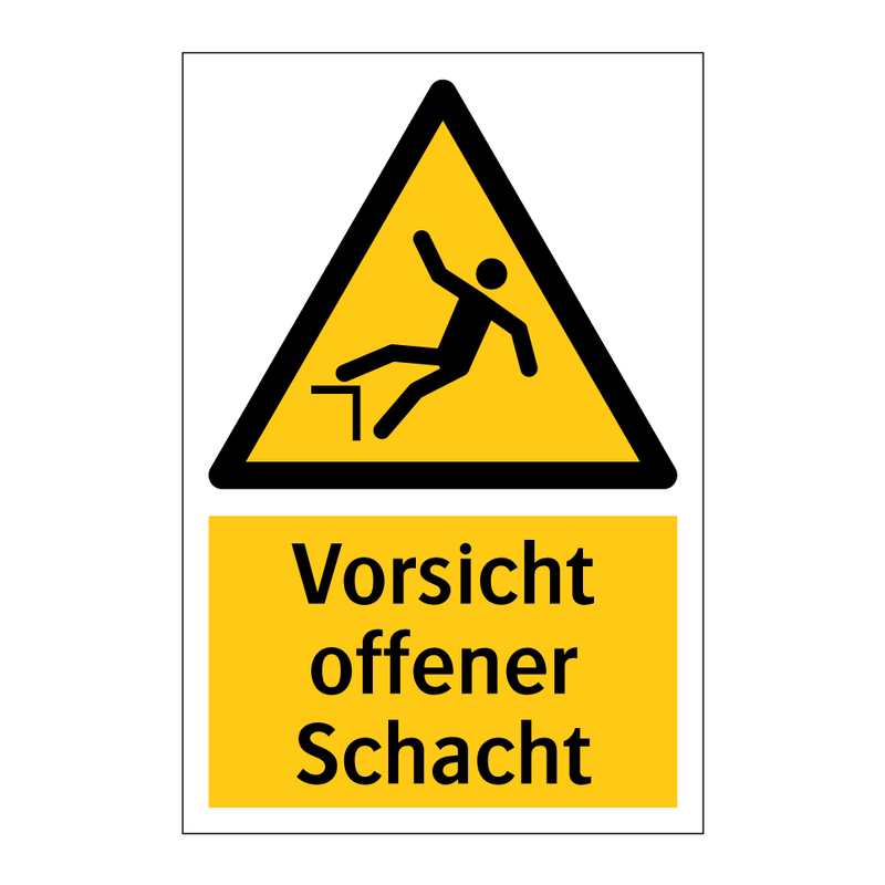 Vorsicht offener Schacht