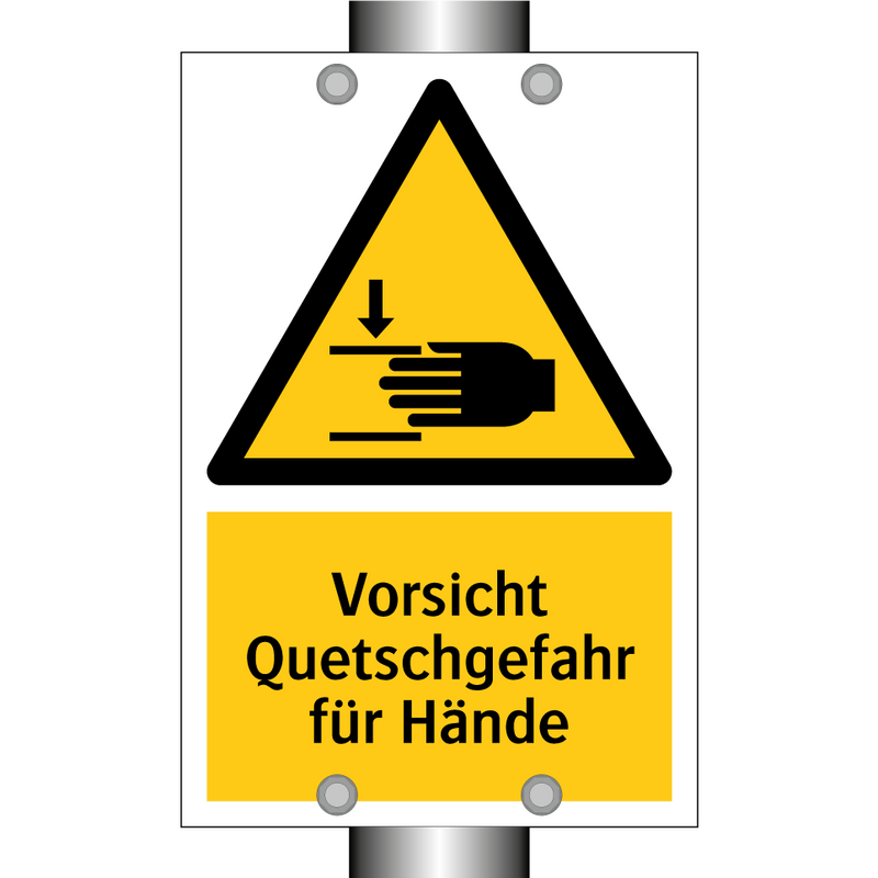 Vorsicht Quetschgefahr für Hände