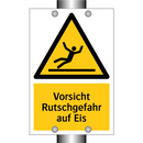 Vorsicht Rutschgefahr auf Eis