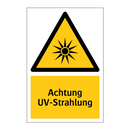 Achtung UV-Strahlung