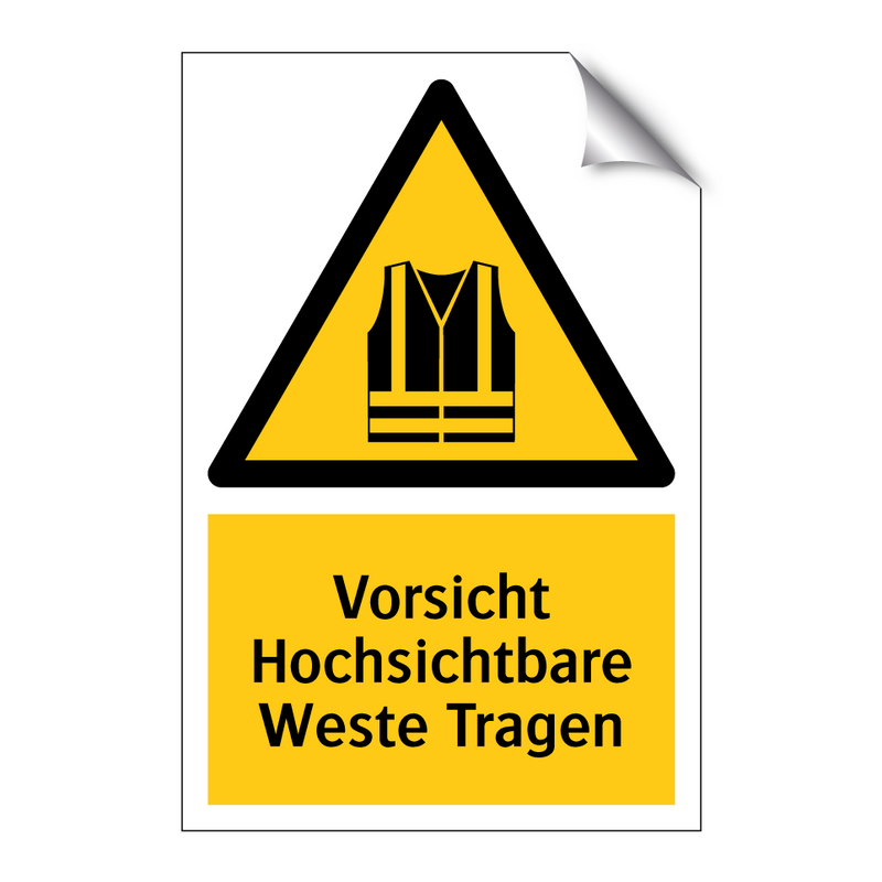 Vorsicht Hochsichtbare Weste Tragen