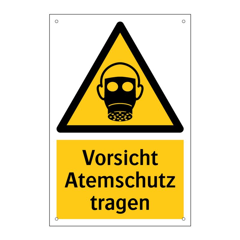 Vorsicht Atemschutz tragen