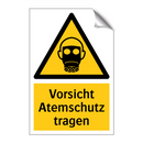 Vorsicht Atemschutz tragen