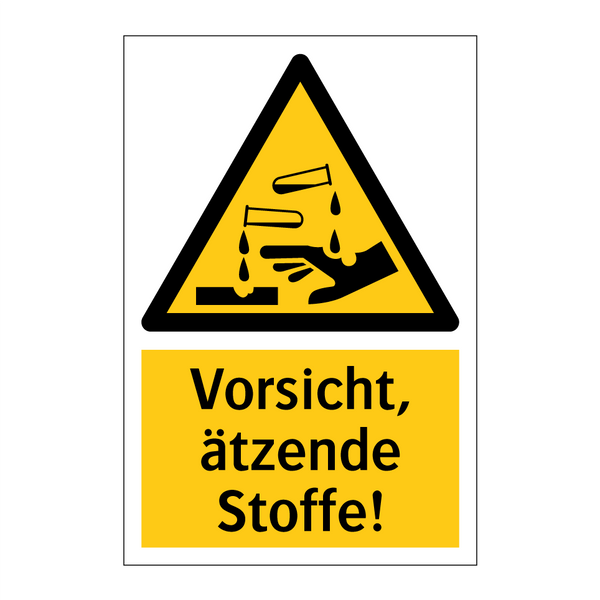 Vorsicht, ätzende Stoffe!