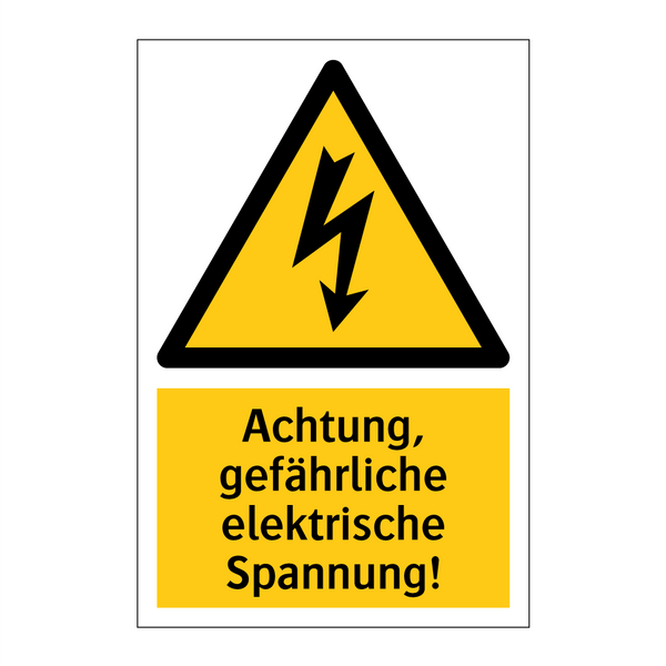 Achtung, gefährliche elektrische Spannung!