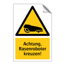 Achtung, Rasenroboter kreuzen!