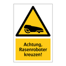 Achtung, Rasenroboter kreuzen!