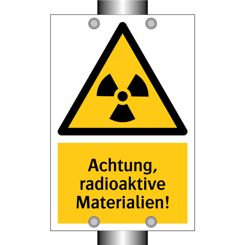 Achtung, radioaktive Materialien!