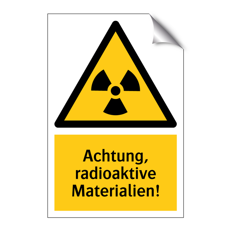 Achtung, radioaktive Materialien!