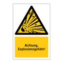 Achtung, Explosionsgefahr!