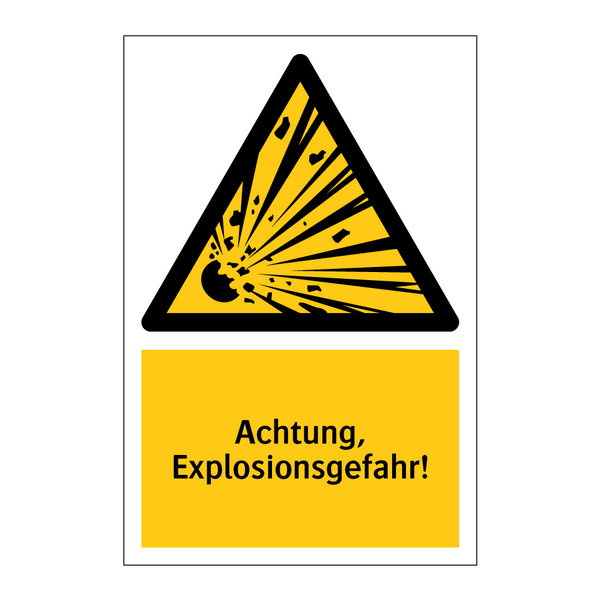 Achtung, Explosionsgefahr!