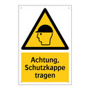 Achtung, Schutzkappe tragen