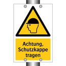 Achtung, Schutzkappe tragen