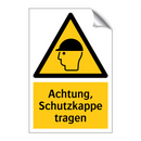 Achtung, Schutzkappe tragen