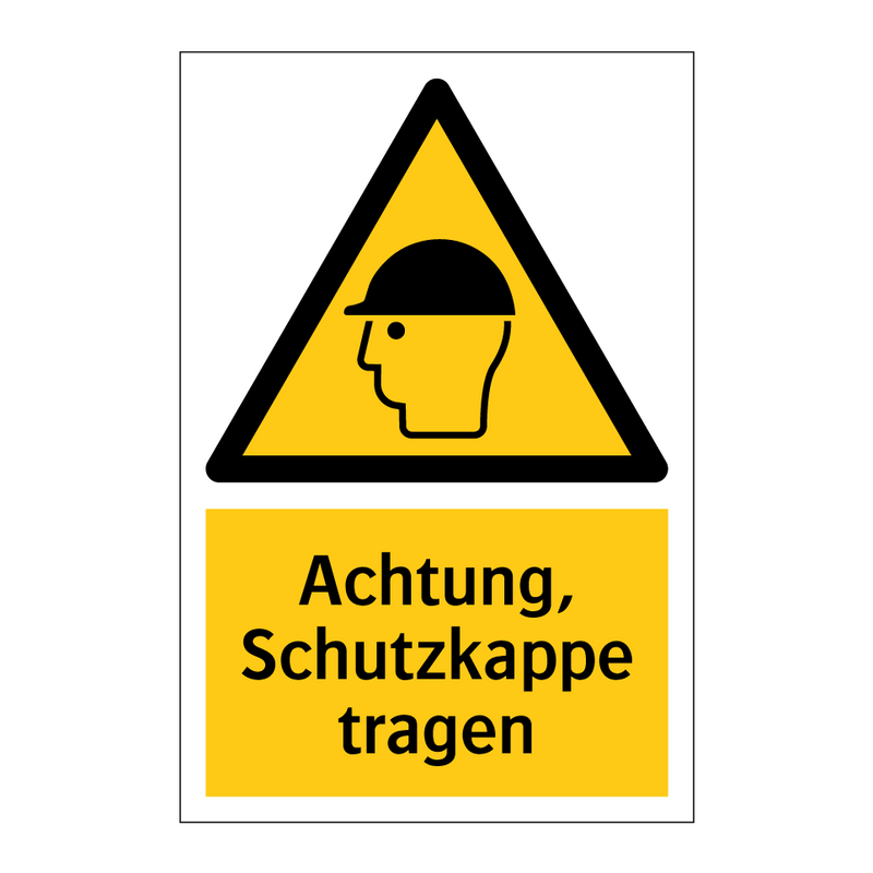 Achtung, Schutzkappe tragen