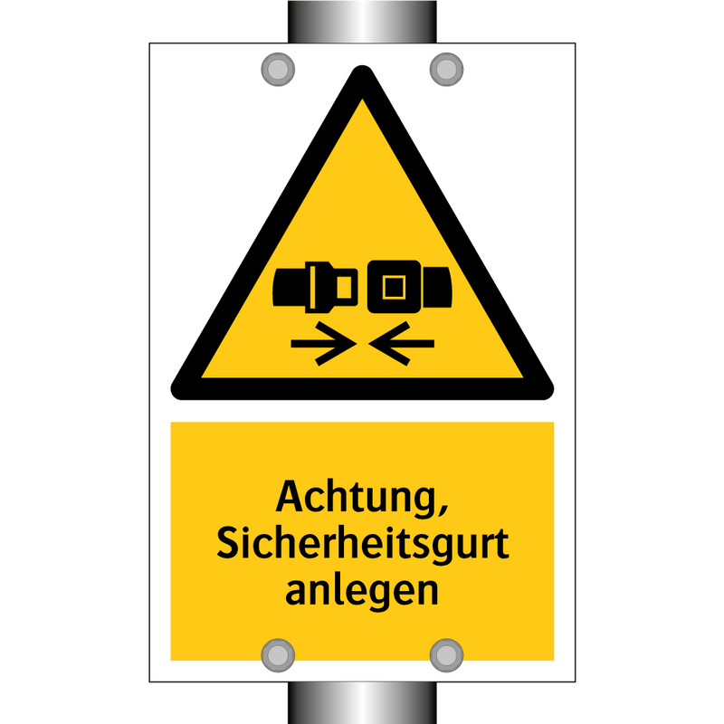 Achtung, Sicherheitsgurt anlegen