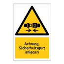 Achtung, Sicherheitsgurt anlegen