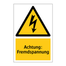 Achtung: Fremdspannung