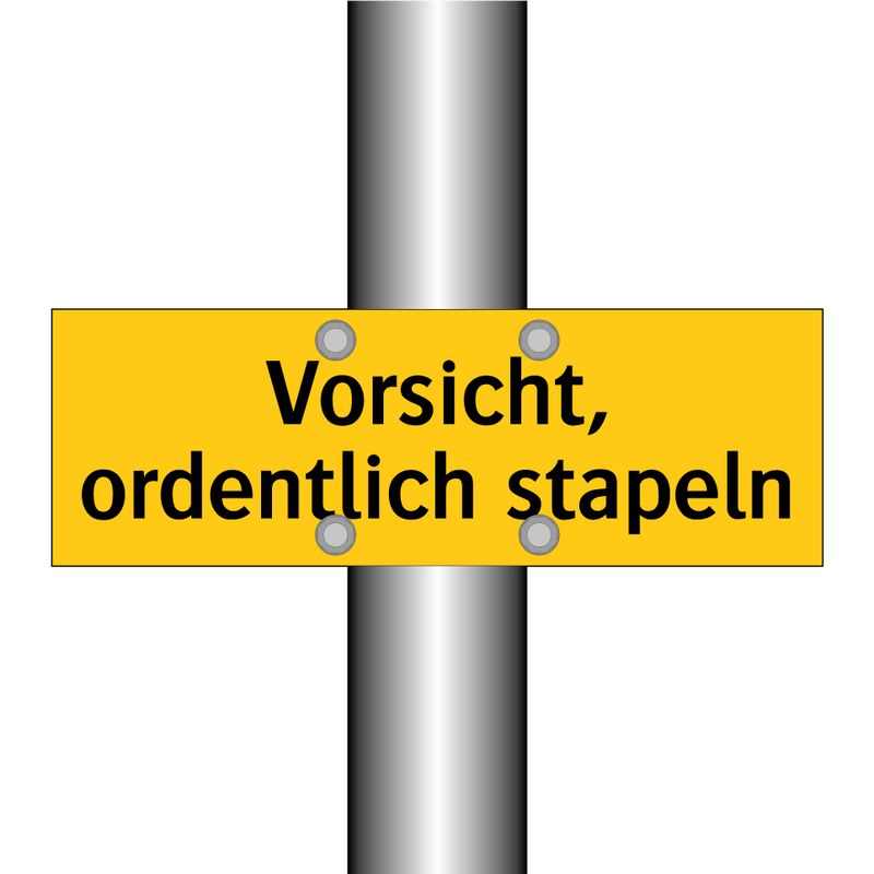 Vorsicht, ordentlich stapeln