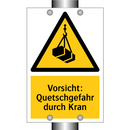 Vorsicht: Quetschgefahr durch Kran