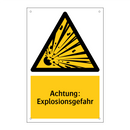Achtung: Explosionsgefahr