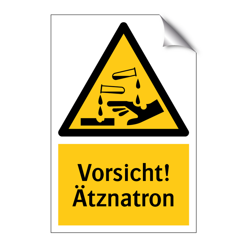 Vorsicht! Ätznatron