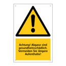 Achtung! Abgase sind gesundheitsschädlich. Vermeiden Sie längere Aufenthalte!