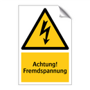 Achtung! Fremdspannung