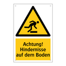 Achtung! Hindernisse auf dem Boden