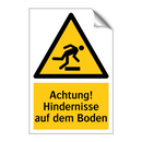 Achtung! Hindernisse auf dem Boden