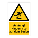 Achtung! Hindernisse auf dem Boden