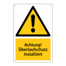 Achtung! Überlaufschutz installiert