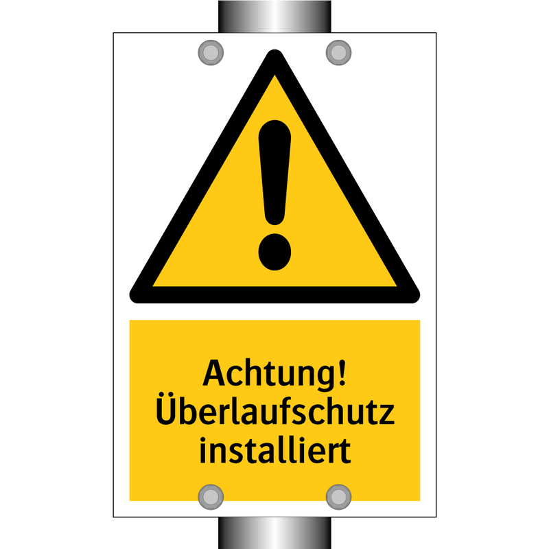 Achtung! Überlaufschutz installiert