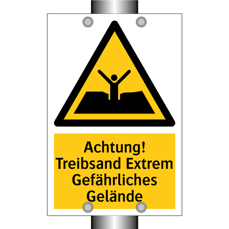 Achtung! Treibsand Extrem Gefährliches Gelände
