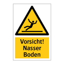 Vorsicht! Nasser Boden