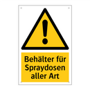 Behälter für Spraydosen aller Art