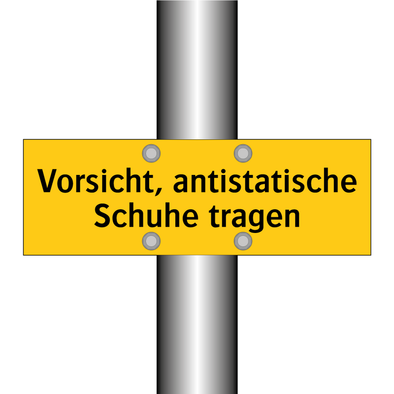Vorsicht, antistatische Schuhe tragen