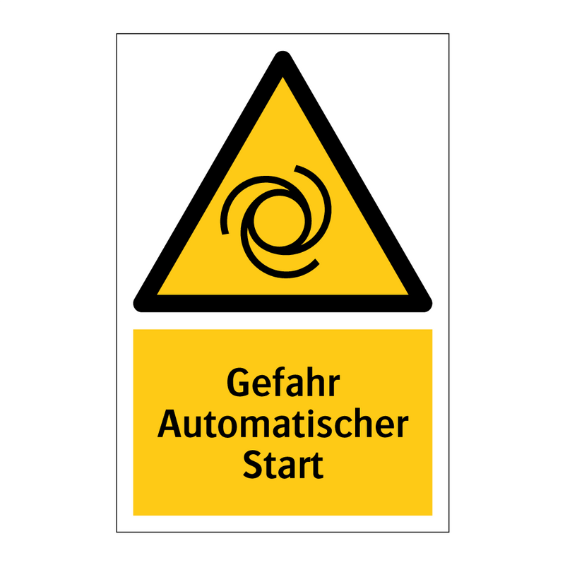 Gefahr Automatischer Start