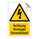 Achtung Verlegte Stromkabel
