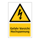 Gefahr Vorsicht Hochspannung