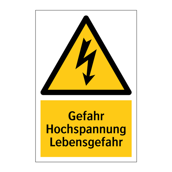 Gefahr Hochspannung Lebensgefahr
