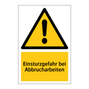 Einsturzgefahr bei Abbrucharbeiten