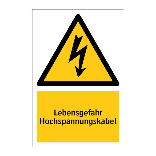 Lebensgefahr Hochspannungskabel