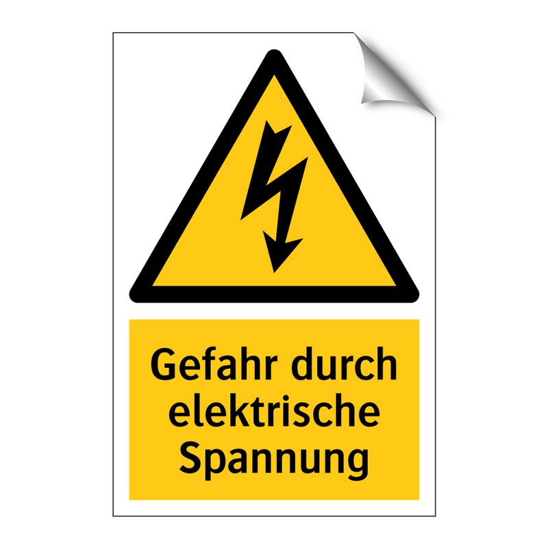 Gefahr durch elektrische Spannung