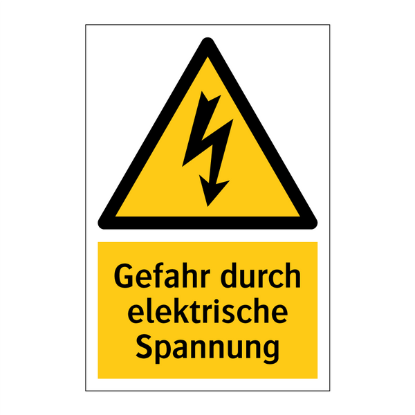 Gefahr durch elektrische Spannung