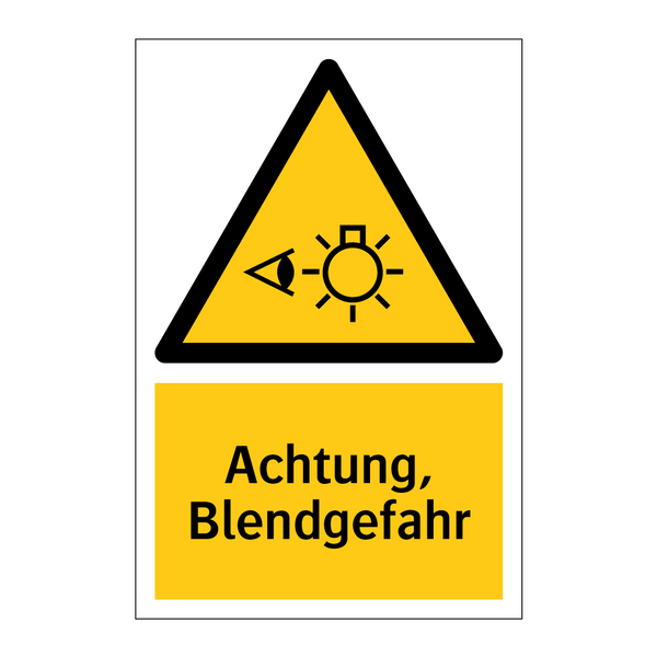 Achtung, Blendgefahr